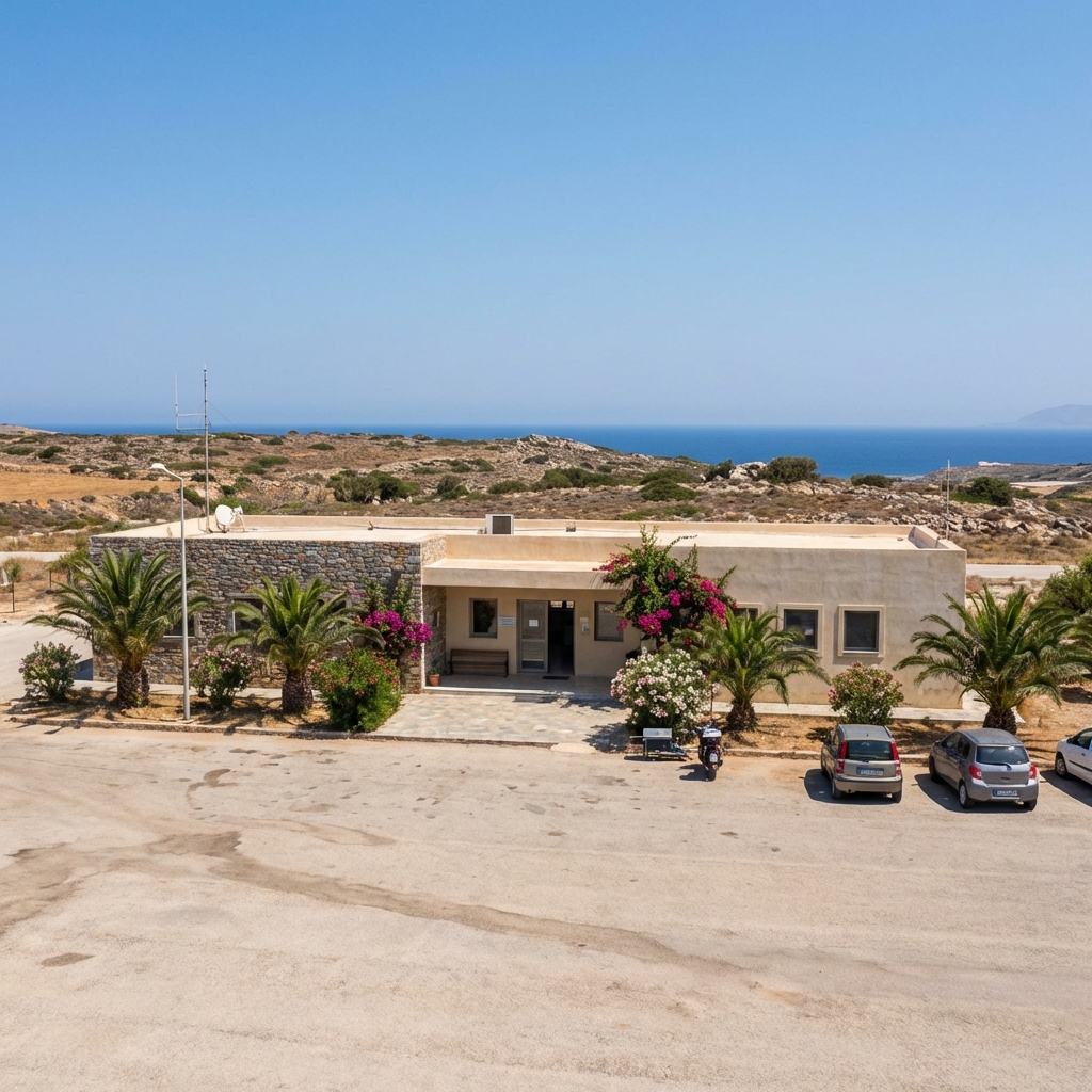 Aeroporto di Lampedusa con vista sulla pista e il mare