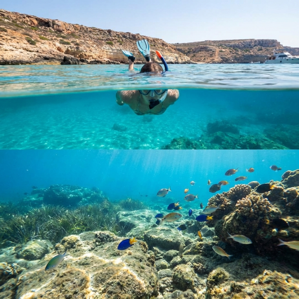 Snorkeling nelle acque cristalline di Lampedusa