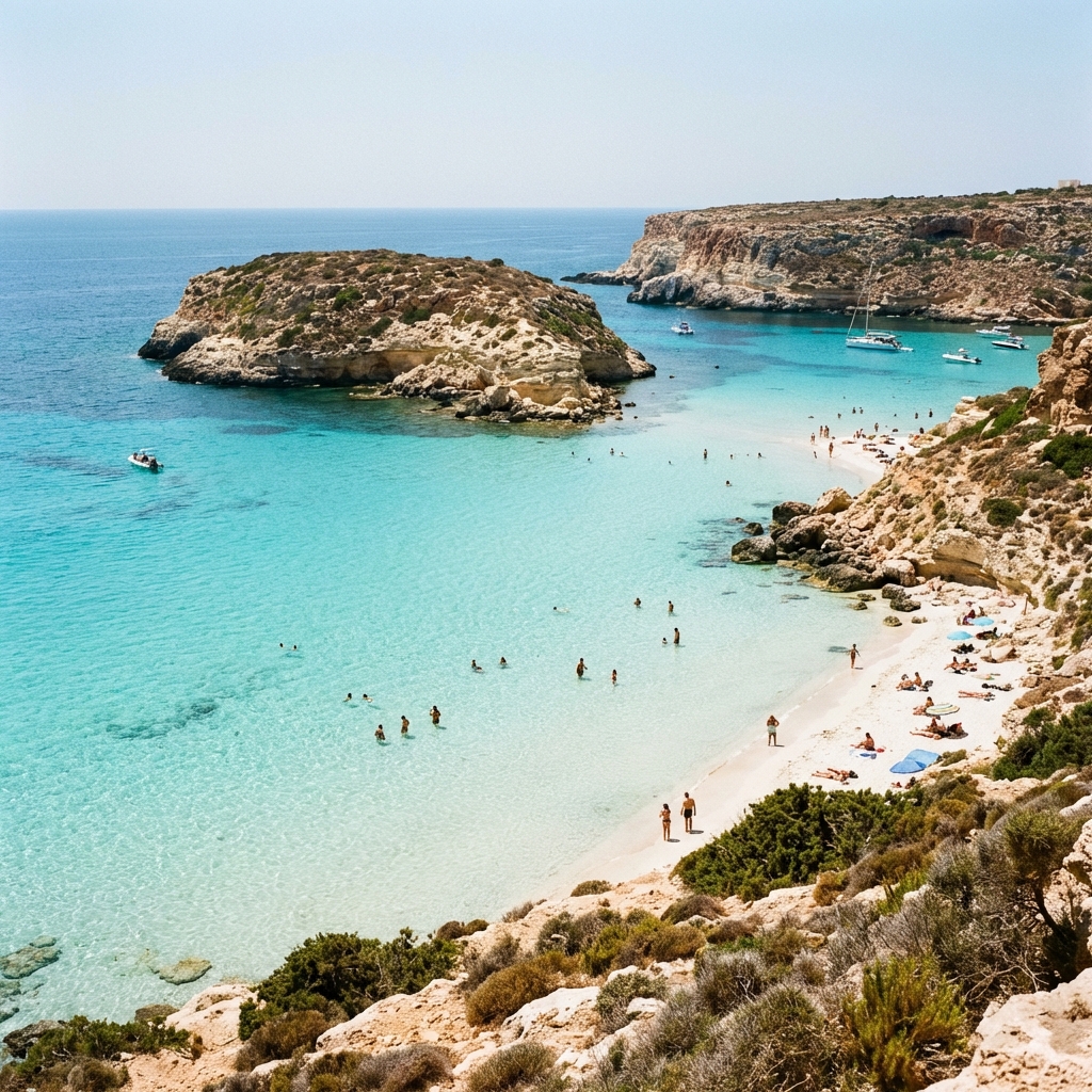 La meravigliosa Spiaggia dei Conigli a Lampedusa